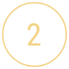 Gold number two on black background