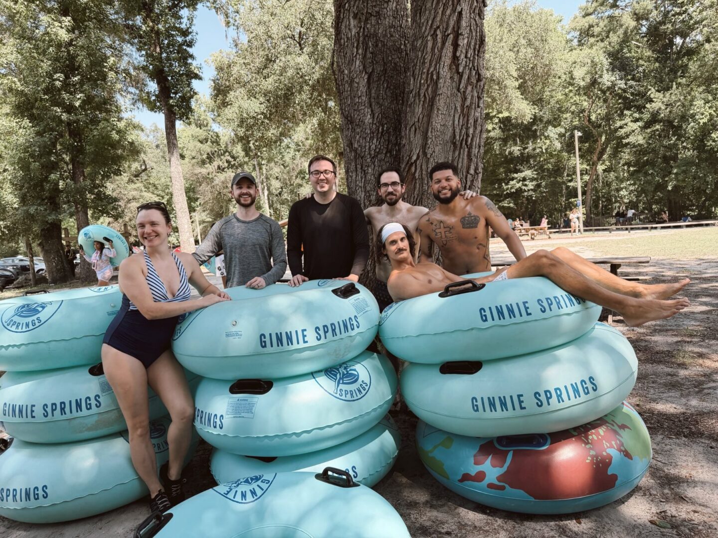 Friends enjoying a day at Ginnie Springs.